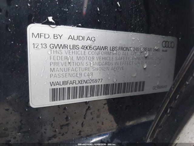 2014 AUDI A4 WAUBFAFLXEN025977 Photo 8