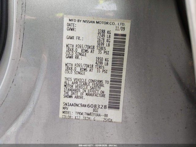 2010 NISSAN ARMADA 5N1AA0NC9AN608328 Photo 8