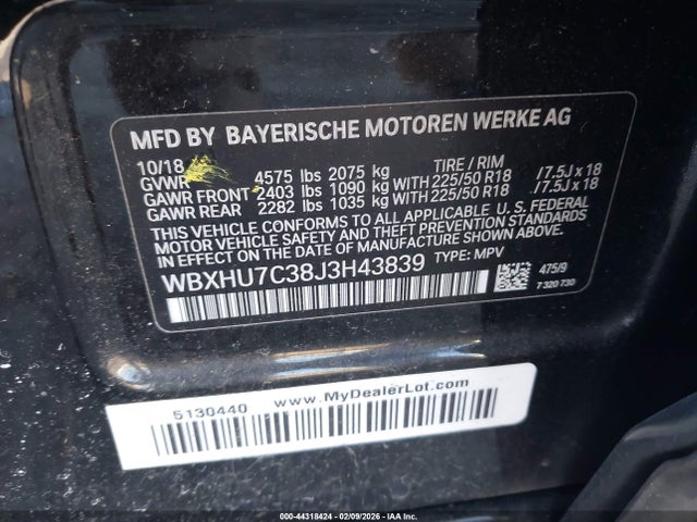 2018 BMW X1 WBXHU7C38J3H43839 Photo 8