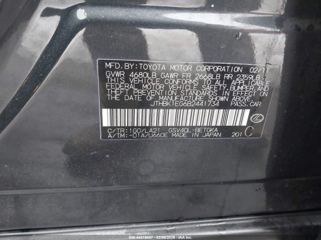 2011 LEXUS ES 350 JTHBK1EG6B2441734 Photo 8