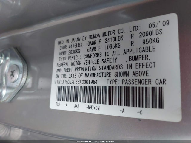 2010 ACURA TSX JH4CU2F66AC001984 Photo 8