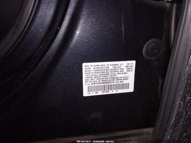 Продажа на аукционе авто 2014 Acura Mdx Technology Package, vin: 5FRYD4H48EB042414, номер лота: 44318617