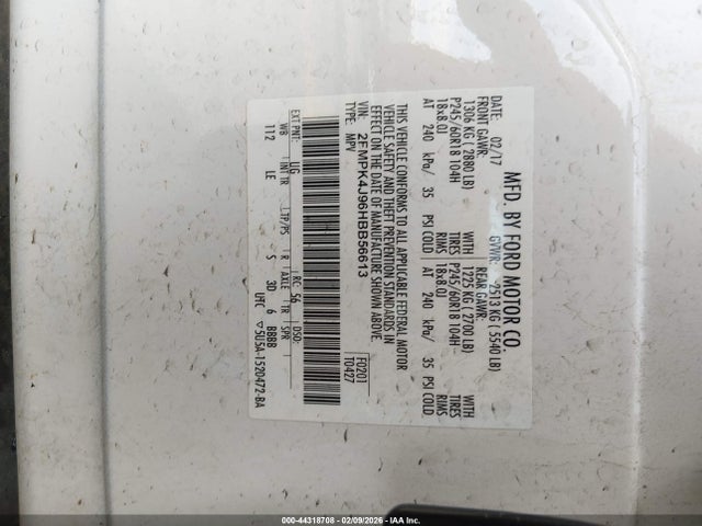 2017 FORD EDGE 2FMPK4J96HBB56613 Photo 8