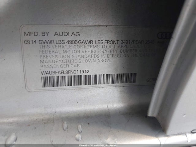 2015 AUDI A4 WAUBFAFL9FN011912 Photo 8