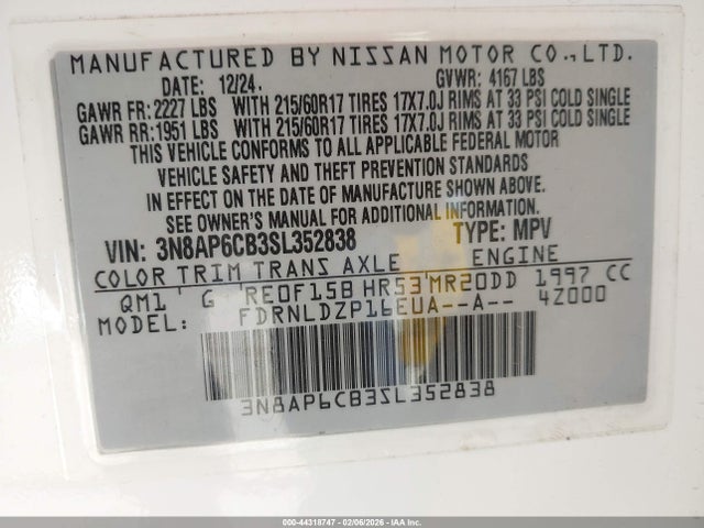 Nissan Kicks Sv Intelligent Awd 2025 3N8AP6CB3SL352838 Image 9