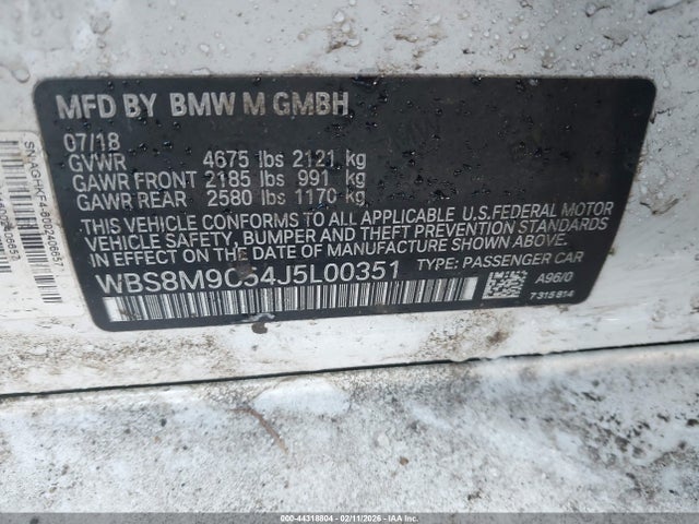 WBS8M9C54J5L00351 BMW M3