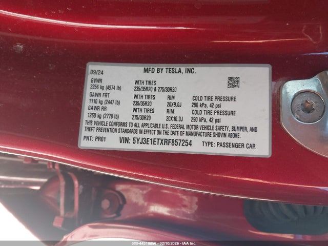2024 TESLA MODEL 3 5YJ3E1ETXRF857254 Photo 8