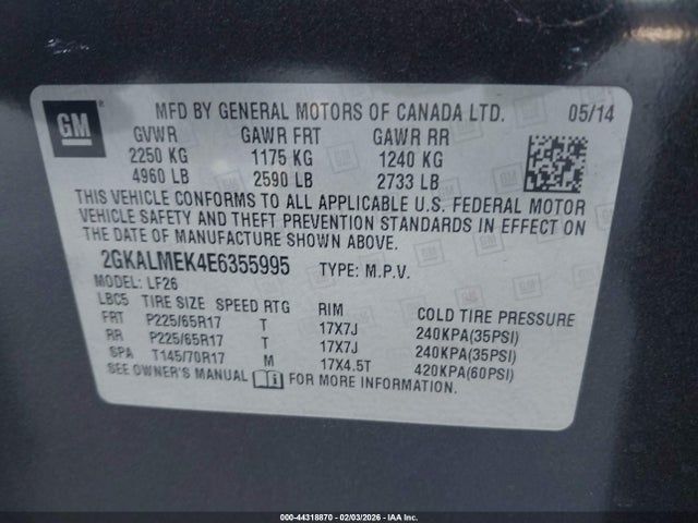 2GKALMEK4E6355995 GMC Terrain Sle-1
