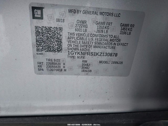 2019 CADILLAC XT5 1GYKNFRS1KZ130878 Photo 8