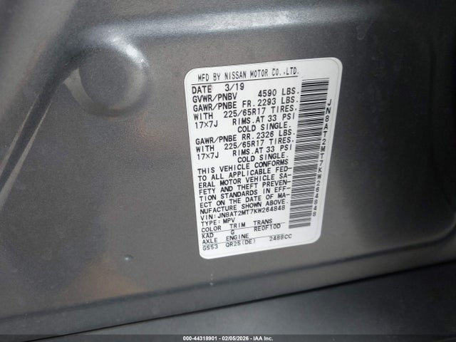 Nissan ROGUE SV 2019 JN8AT2MT7KW264848 Image 9