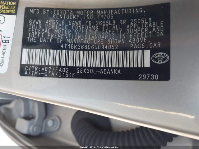 2006 TOYOTA AVALON 4T1BK36B06U094052 Photo 8