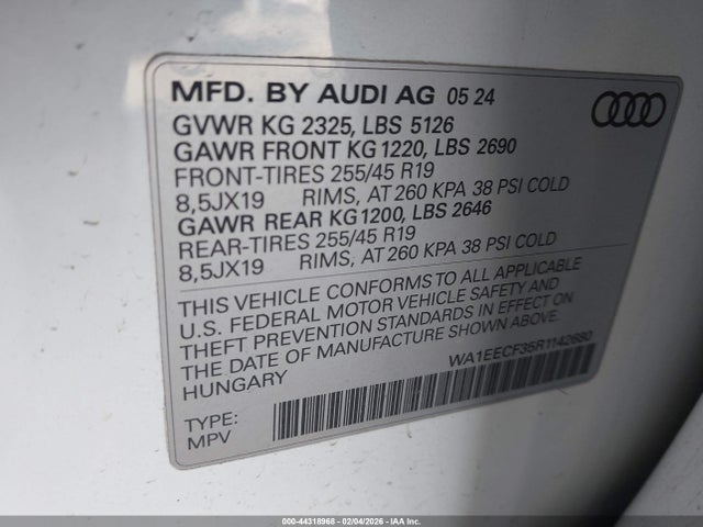 2024 AUDI Q3 WA1EECF35R1142680 Photo 8