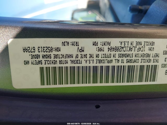 2012 JEEP LIBERTY 1C4PJLAK1CW208404 Photo 8