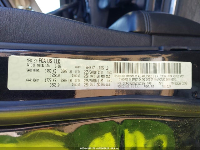 2016 DODGE DURANGO 1C4RDHDGXGC301370 Photo 8