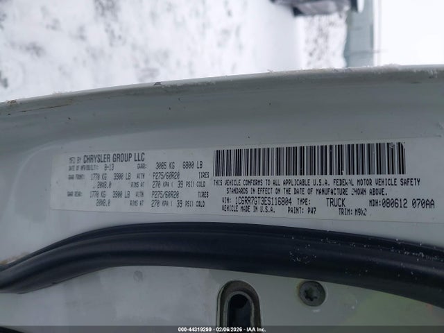 Продажа на аукционе авто 2014 Ram 1500 Big Horn, vin: 1C6RR7GT3ES116804, номер лота: 44319299