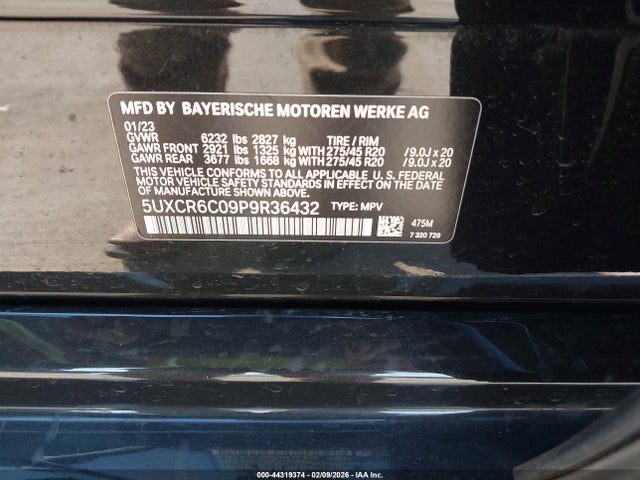 Aukcja sprzedaży 2023 Bmw X5 Xdrive40i, vin: 5UXCR6C09P9R36432, numer aukcji: 44319374