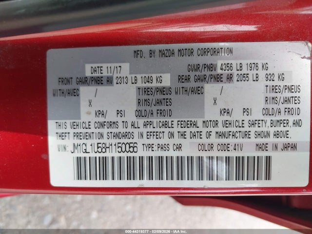 JM1GL1U58H1150056 Mazda Mazda6 Sport