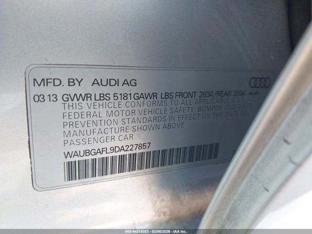Продаж на аукціоні авто 2013 Audi S4 3.0t Premium Plus, vin: WAUBGAFL9DA227857, номер лоту: 44319383
