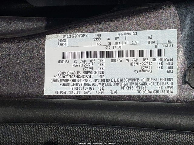 Ford FOCUS SE 2014 1FADP3F23EL363637 Image 9