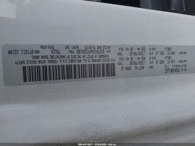2015 RAM PROMASTER 2500 3C6TRVDG4FE520166 Photo 8