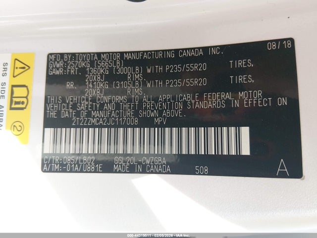 2018 LEXUS RX 350 2T2ZZMCA2JC117008 Photo 8