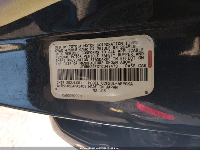 1996 LEXUS LS JT8BH22FXT0047473 Photo 8