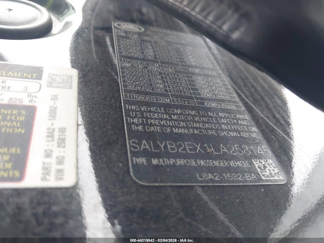 2020 LAND ROVER RANGE ROVER VELAR SALYB2EX1LA258145 Photo 8