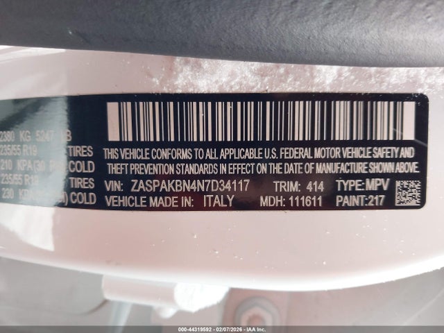 ZASPAKBN4N7D34117 Alfa Romeo Stelvio Ti Awd