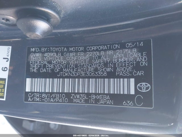 Toyota PRIUS PLUG-IN 2014 JTDKN3DP3E3063358 Image 9