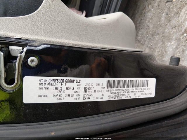 Aukcja sprzedaży 2013 Dodge Grand Caravan Sxt, vin: 2C4RDGCG1DR768952, numer aukcji: 44319645