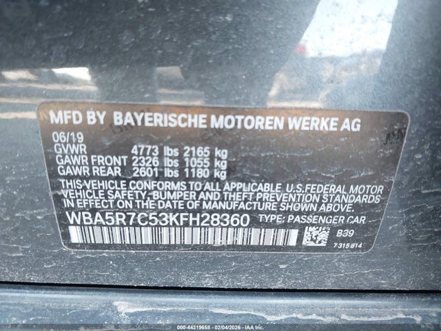 2019 BMW 330I WBA5R7C53KFH28360 Photo 8