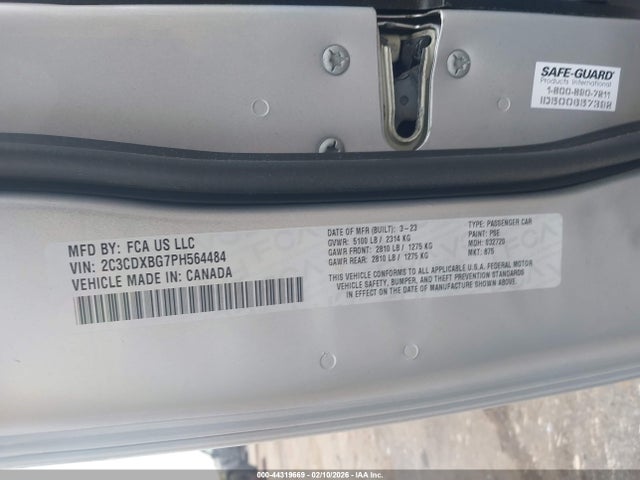 Продажа на аукционе авто 2023 Dodge Charger Sxt, vin: 2C3CDXBG7PH564484, номер лота: 44319669