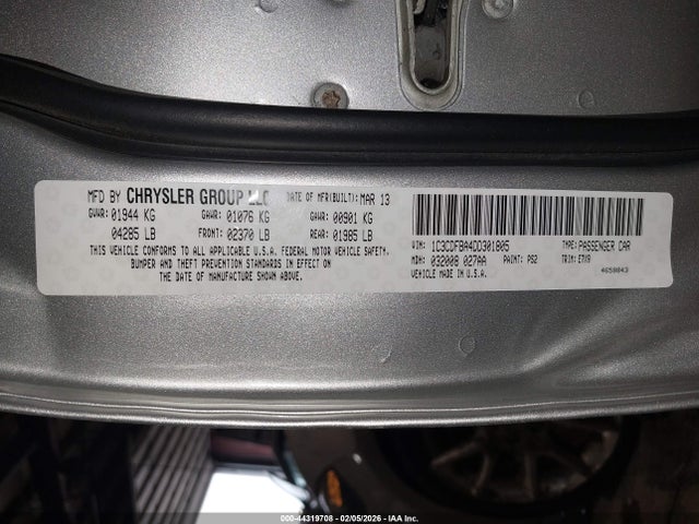 Продажа на аукционе авто 2013 Dodge Dart Sxt, vin: 1C3CDFBA4DD301805, номер лота: 44319708