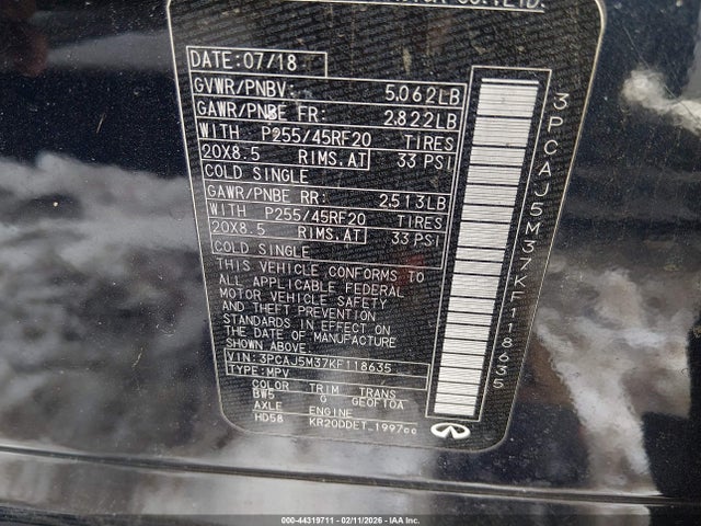 2019 INFINITI QX50 3PCAJ5M37KF118635 Photo 8