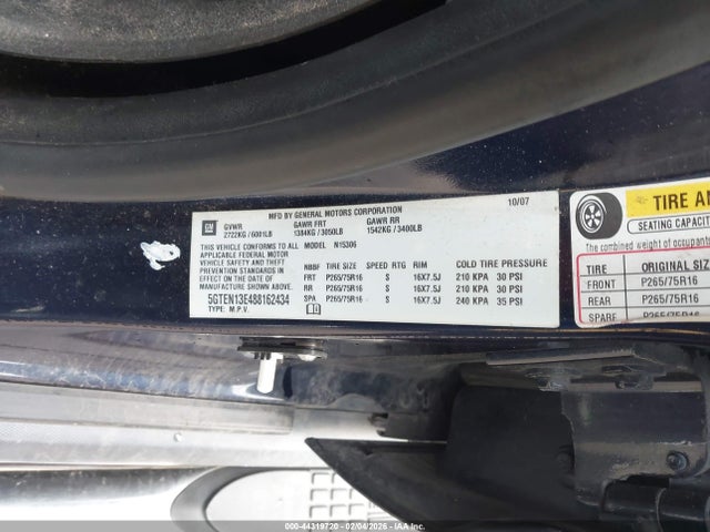 2008 HUMMER H3 SUV 5GTEN13E488162434 Photo 8