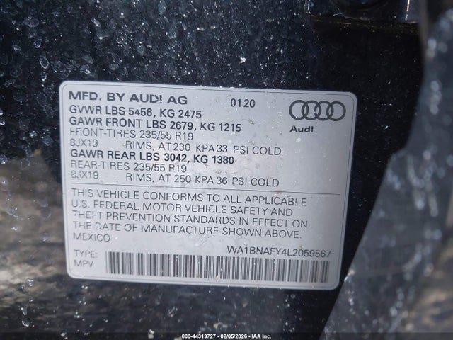 2020 AUDI Q5 WA1BNAFY4L2059567 Photo 8