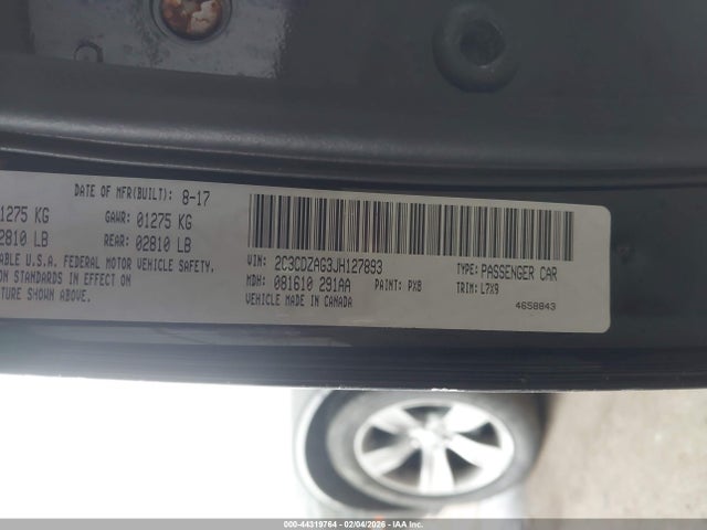 Dodge Challenger Sxt 2018 2C3CDZAG3JH127893 Image 9