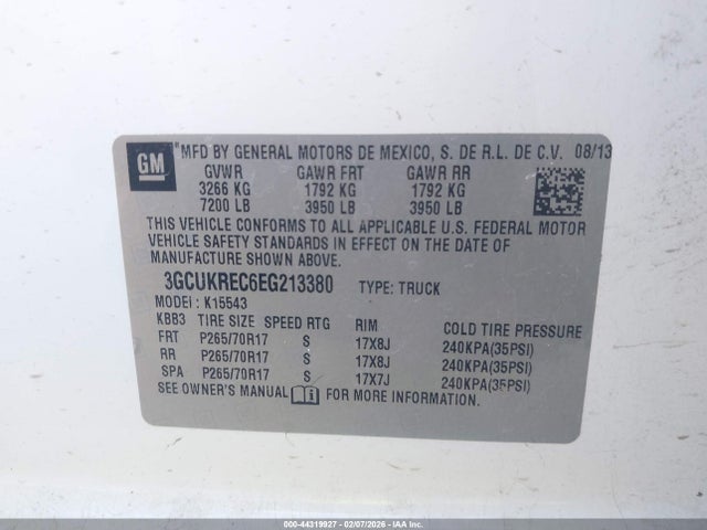 Chevrolet Silverado 1500 1lt 2014 3GCUKREC6EG213380 Image 9