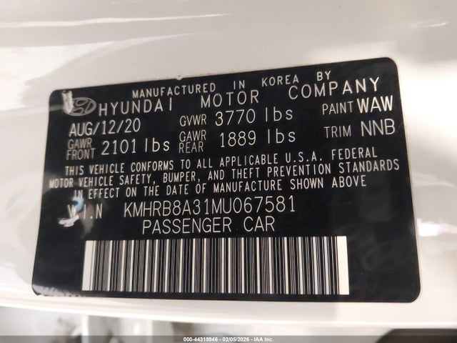 2021 HYUNDAI VENUE KMHRB8A31MU067581 Photo 8