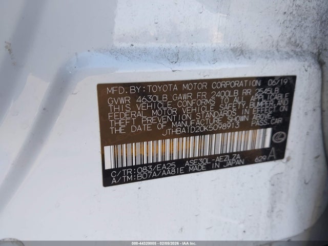 2019 LEXUS IS 300 JTHBA1D20K5098913 Photo 8