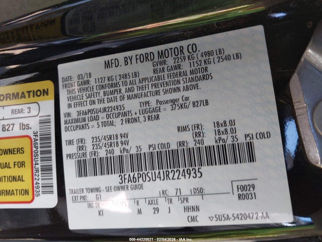 Ford Fusion Energi Titanium 2018 3FA6P0SU4JR224935 Image 9