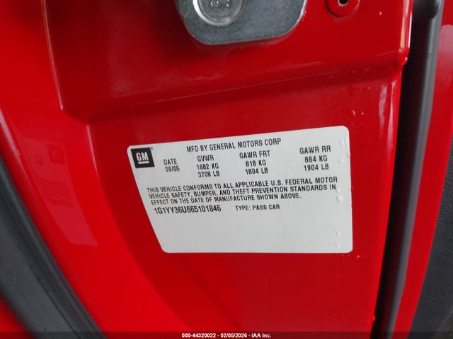 2006 CHEVROLET CORVETTE 1G1YY36U665101846 Photo 8