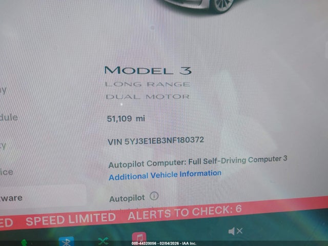 2022 TESLA MODEL 3 5YJ3E1EB3NF180372 Photo 6