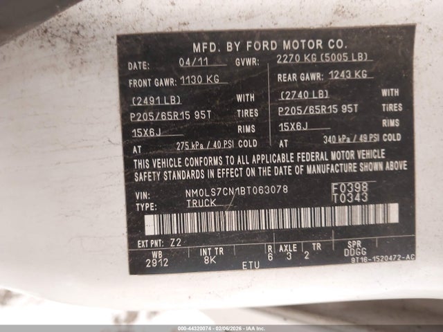 2011 FORD TRANSIT CONNECT NM0LS7CN1BT063078 Photo 8