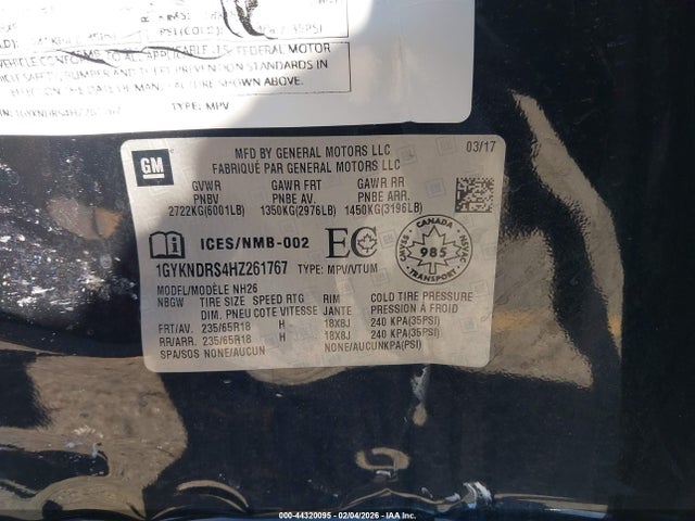 2017 CADILLAC XT5 1GYKNDRS4HZ261767 Photo 8