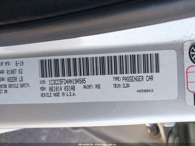 2010 CHRYSLER SEBRING 1C3CC5FD4AN194505 Photo 8