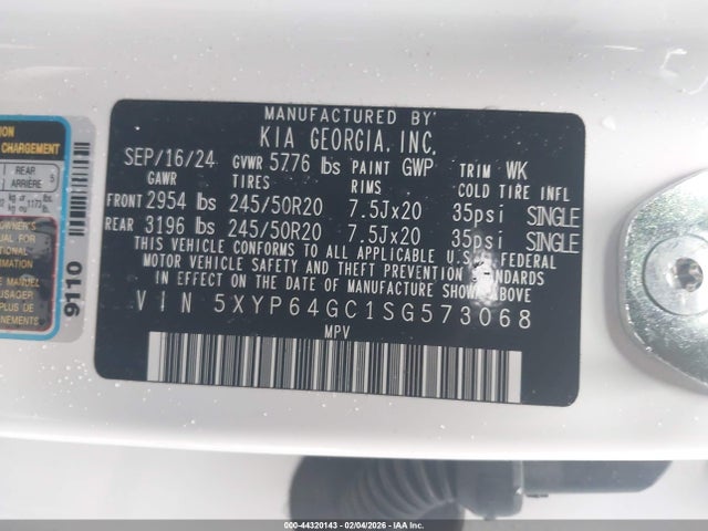 5XYP64GC1SG573068 KIA Telluride S