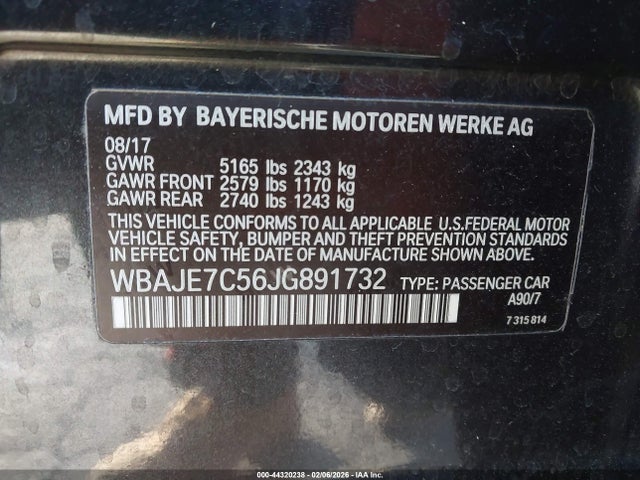 2018 BMW 540I WBAJE7C56JG891732 Photo 8