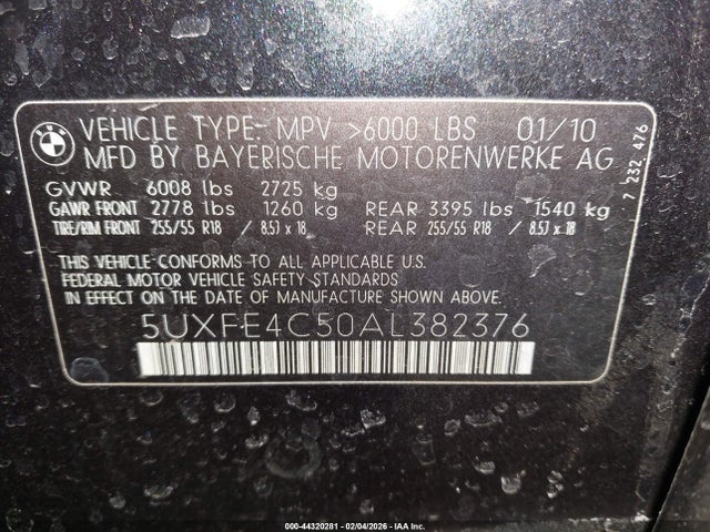 2010 BMW X5 5UXFE4C50AL382376 Photo 8