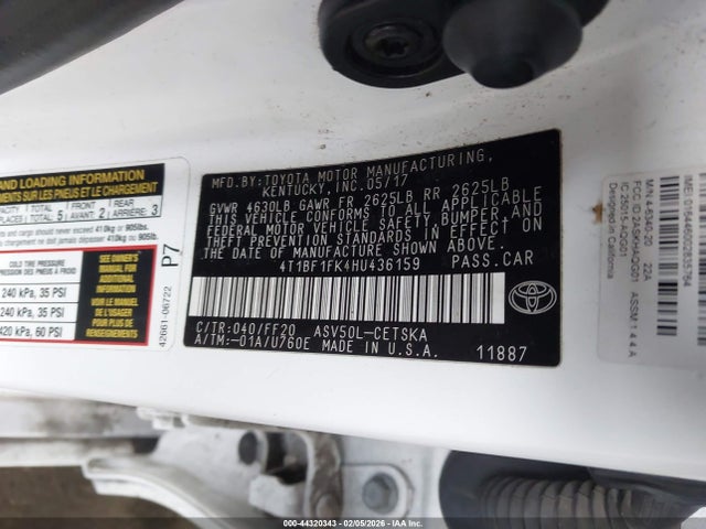 Toyota CAMRY SE 2017 4T1BF1FK4HU436159 Image 9